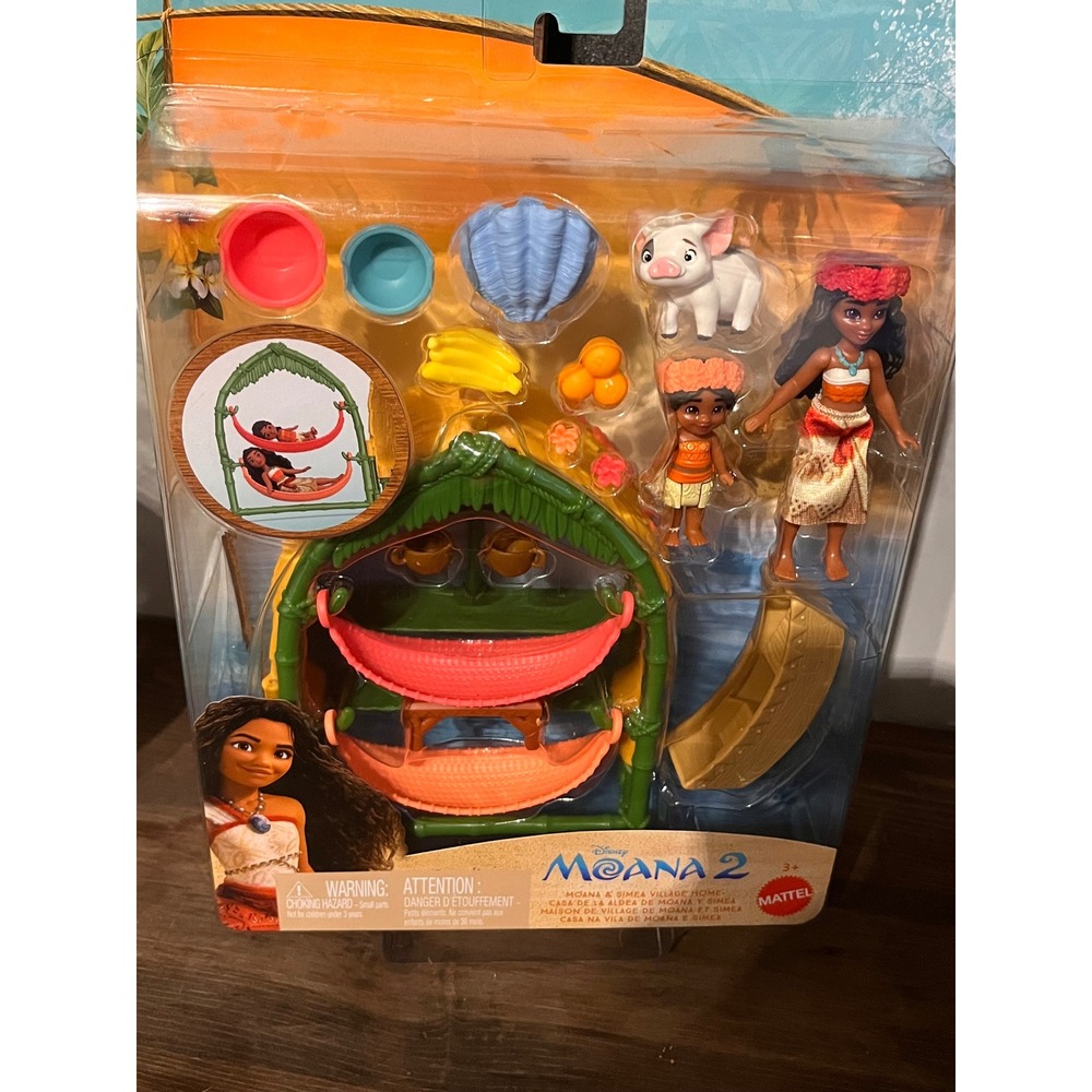 Disney‎ Moana 2 Movie Toy Set Moana & Simea Village House w/ Accessories & Pua